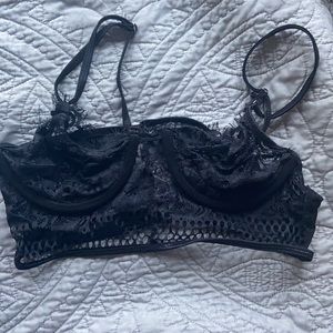 Corset bra black bustier